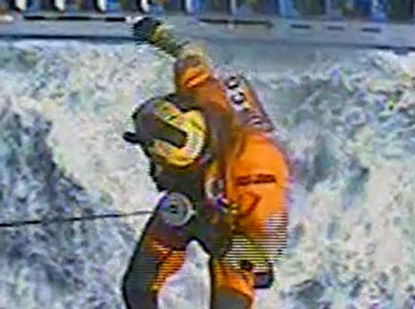 A U.S. Coast Guard MH-65 Dolphin helicopter crew from Air Station Port Angeles conducts a medical evacuation of a 99-year-old passenger from the cruise ship Ruby Princess, approximately 145 nautical miles west of Cape Flattery, Wash., Aug. 24, 2025.